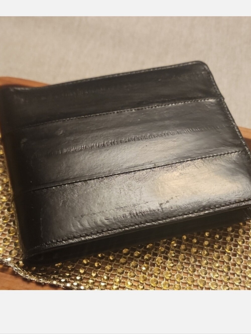 Lee Sands Exotic Eel Skin Wallet - Classic Slim Bifold